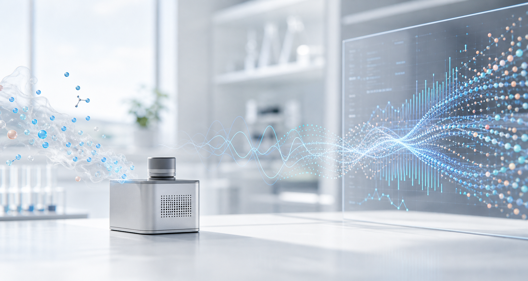 Electronic nose sensing invisible chemical signals and converting them into AI data