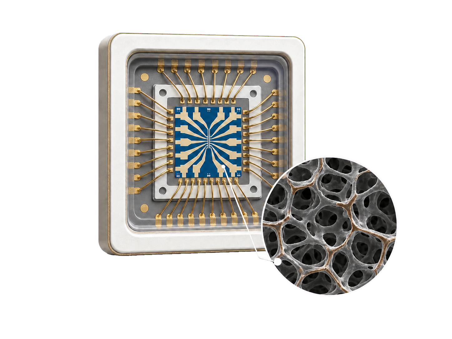 Multi-channel LIG gas sensor package with a magnified porous graphene structure